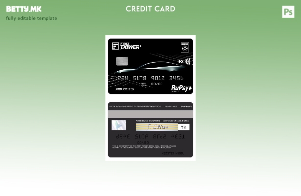 модерен стил Индија IDFC First Power Plus RuPay Изберете шаблон за кредитна карт